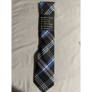 Bergamo New York Neck Tie 3 inch Blue & Black‎ NWT #317